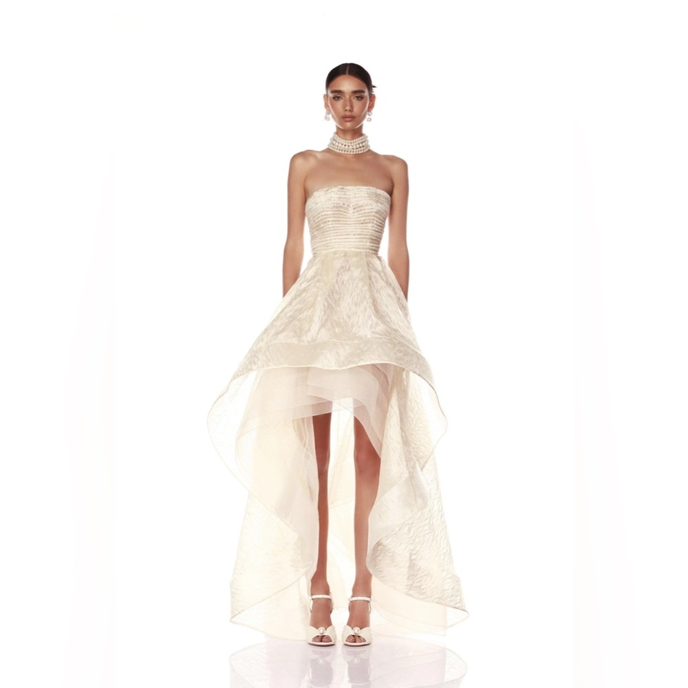 Bronx and Banco Tiara High-Low Gown